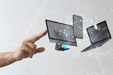 Business intelligence analyst dashboard on virtual