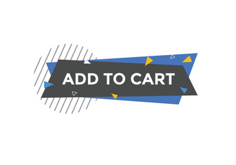 add to cart text web button. add to cart speech bubble label. Colorful web banner. vector illustration
