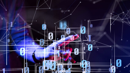 Digital Network and data concept