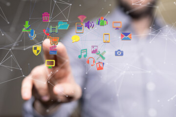 Protect Cloud Information Data Concept..