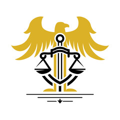 Vector logo illustration in the field of law