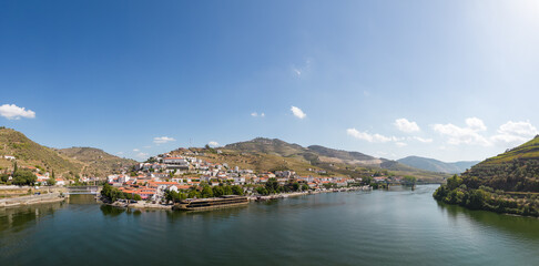 Fototapeta na wymiar Aerial views of Douro Valley in Pinhão, Portugal