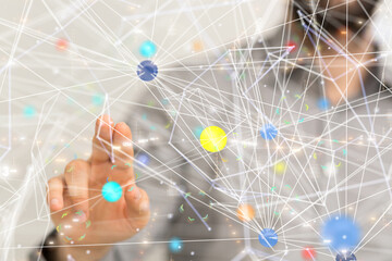 Business intelligence analyst dashboard on virtual