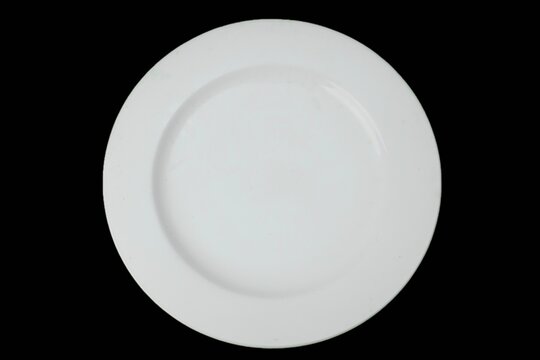 White empty porcelain plate 