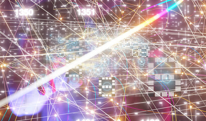 Obraz premium Internet broadband and multimedia streaming entertainment