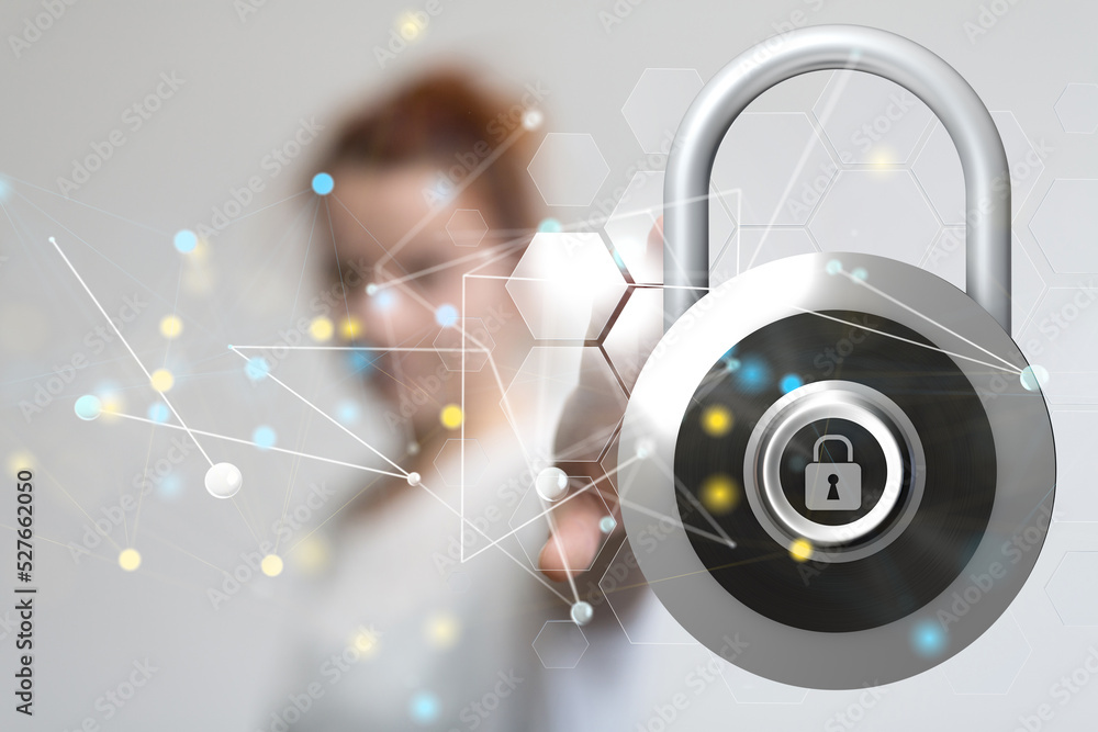 Aufkleber Cybersecurity of digital network systems with computer security enginee