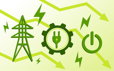electricity consumption down