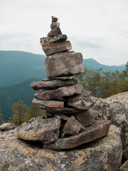 stones on the top of mountain