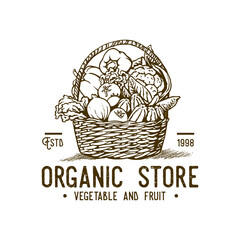 vintage vegetable logo design