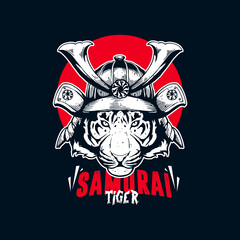 samurai with tiger face artwork