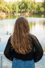 Fototapeta premium Serene Reflections: Peaceful Moments by the Water