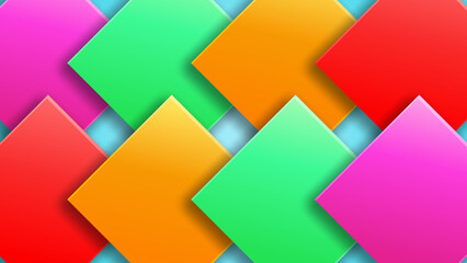 colorful 3d square background