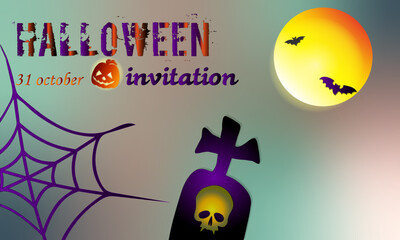 Halloween invitation card