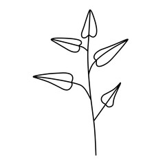 silhouette illustration of tree branches, twigs, palm leaves, and plants