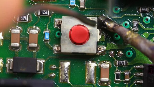 Removing a micro switch, soldered on board using a soldering iron. Lead can give rise to serious chronic health effects. Exposure will primarily be through accidental ingestion from your skin, wear gl