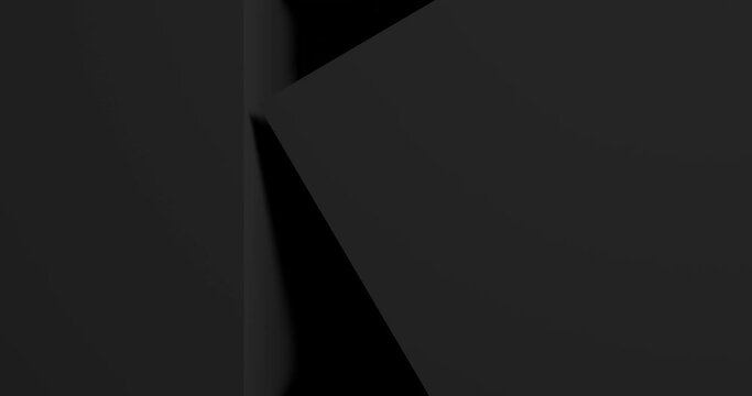 3d render with black cubes with shadow