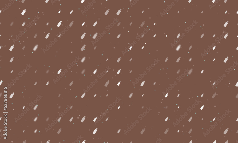 Aufkleber seamless background pattern of evenly spaced white flash drives of different sizes and opacity. vect