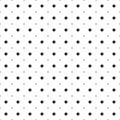 Square seamless background pattern from geometric shapes are different sizes and opacity. The pattern is evenly filled with small black time symbols. Vector illustration on white background