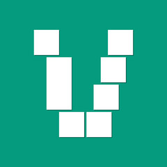 Modern letter V mask area. Photo collage frames template with alphabet letter. Family photo collage frames template for interior design. Vector collage layout for photo montage.