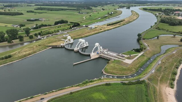 Amerongen weir and lock complex is a hydraulic work of art in the Netherlands. Including a hydroelectric power station on the Lower Rhine and fish ladder.