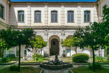 A cloister of the Certosa di Padula, Campania, Italy