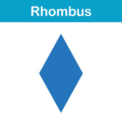 2d geometric shape of rhombus