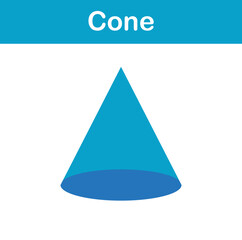 3d geometric shape of cone