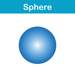 3d geometric shape of sphere