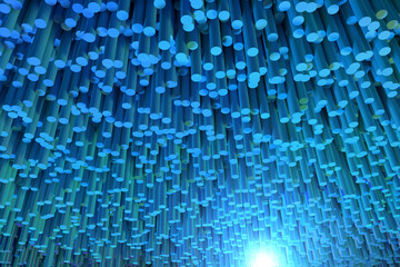 blue space. Space at the bottom position. futuristic image. Different dimensional space. beautiful gradation. A world of darkness.