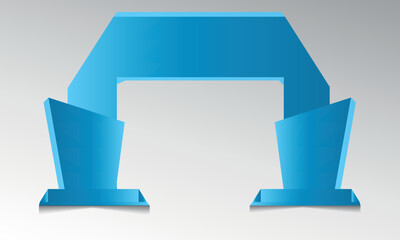 gate entrance to exhibition stand vector image 