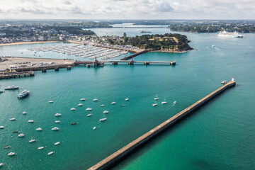 Aerial view of Saint Malo, Britanny France.