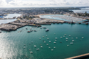 Obraz premium Aerial view of Saint Malo, Britanny France.