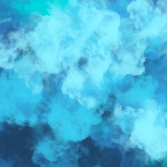 Abstract blue background, cloud illustration