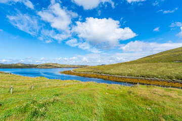 Fototapeta na wymiar Rural landscape on the Isle of lewis, Scotland