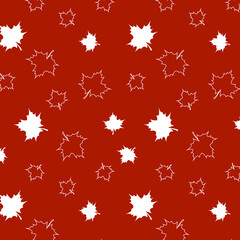 Maple canada pattern.Canada day July 1st celebration backdrop. Flat style vector background for posters, flyers, wallpapers, textile etc. Vector illustration
