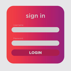 Fototapeta premium sign in. Vector template for your design. Website ui concept.