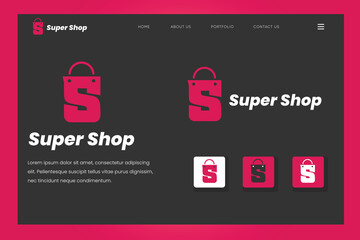 Branding Logo, Brand Identity, Letter S, Creative, Unique, Modern, Vector Logo Design, This logo for eCommerce businesses, online stores, online shop