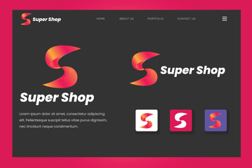 Branding Logo, Brand Identity, letter S, Creative, Unique, Modern, Vector Logo Design, This logo for eCommerce businesses, online stores, online shop