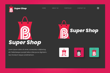 Branding Logo, Brand Identity, Letter B, Creative, Unique, Modern, Vector Logo Design, This logo for eCommerce businesses, online stores, online shop