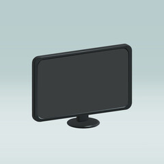 TV isolated vector 3d icon. plasma tv 3d illustration.
