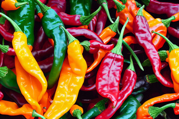 Colorful chili peppers