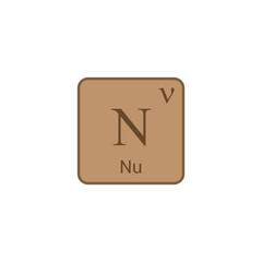 Greek Alphabet. Nu symbol icon vector