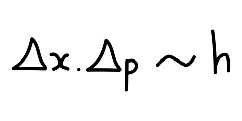 Heisenberg uncertainty principle formula in quantum mechanics