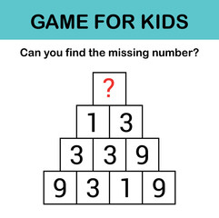 Puzzles with numbers. Find the missing number