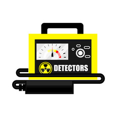 The Radiation Detectors  illustration on isolated  blackground.