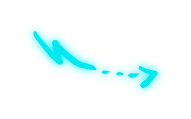 neon doodle arrow

