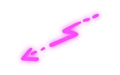 neon doodle arrow

