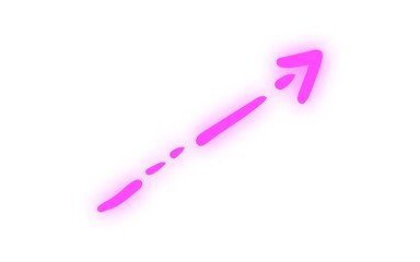 neon doodle arrow

