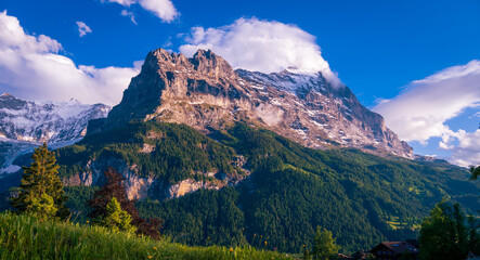 Naklejka na ściany i meble Grindelwald is a municipality in the canton of Bern in Switzerland. Switzerland.