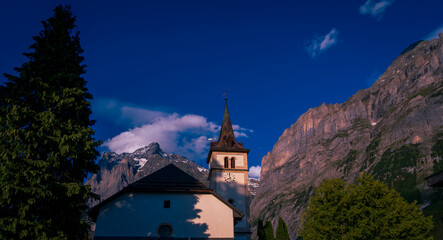 Fototapeta na wymiar Grindelwald is a municipality in the canton of Bern in Switzerland. Switzerland.